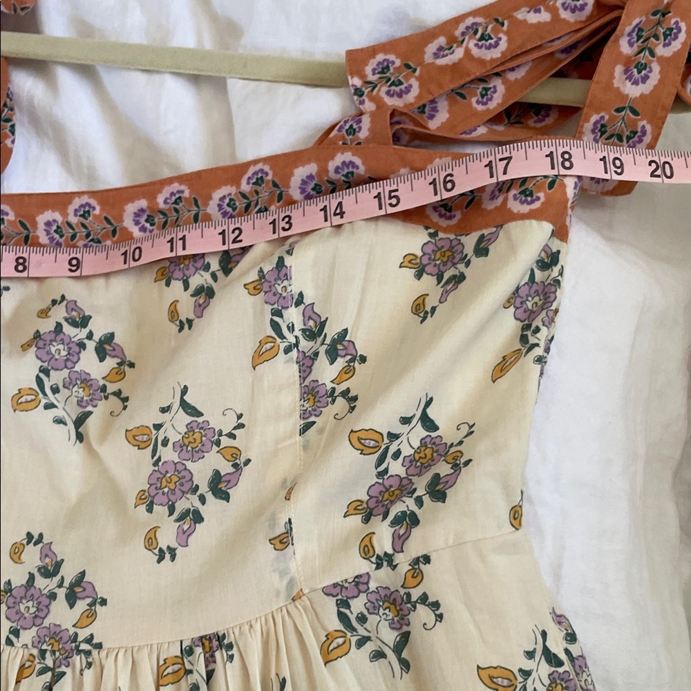 Patrons of Peace Cream Floral Midi Dress - Picture 11 of 13
